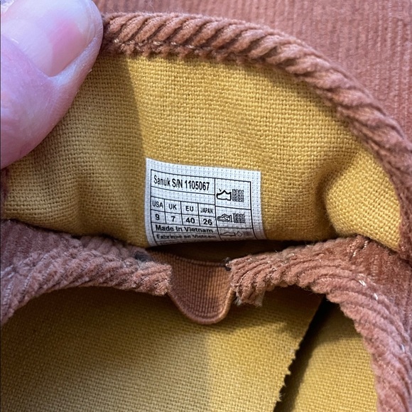 Sanuk Women’s Brown Corduroy Loafers - Picture 7 of 10